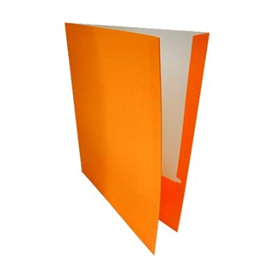 Portfolios Cartonné ORANGE, 2 pochettes