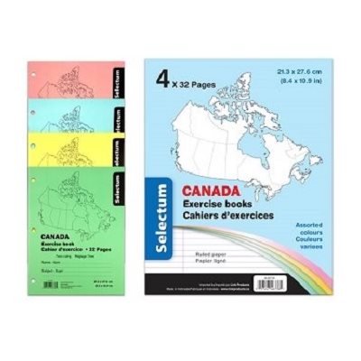 Cahier ligné CANADA 32 pages - 4 / Pqt Cahier ligné CANADA 32 pages - 4 / Pqt
