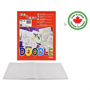 Bloc de papier journal Doodle. 9" X 12"