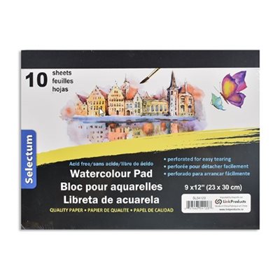 Bloc de papier pour aquarelle 9" X 12" Bloc de papier pour aquarelle 9" X 12"