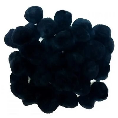 Pompons NOIRS 3 / 4" (19mm) 55 / pqt Pompons NOIRS 3 / 4" (19mm) 55 / pqt