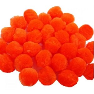 Pompons ORANGES 3 / 4" (19mm) 55 / pqt