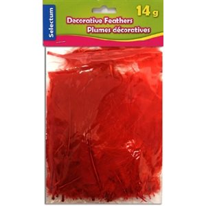 Plumes décoratives ROUGE 14g / pqt