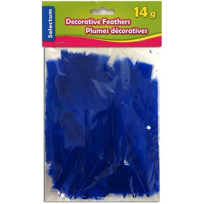 Plumes décoratives BLEU ROYAL 14g / pqt Plumes décoratives BLEU ROYAL 14g / pqt