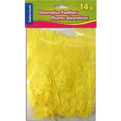 Plumes décoratives JAUNE 14 Grammes
