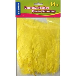 Plumes décoratives JAUNE 14g / pqt