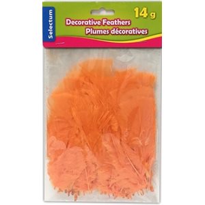 Plumes décoratives ORANGE 14g / pqt