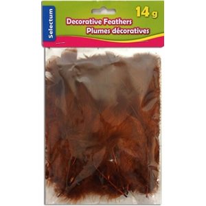 Plumes décoratives BRUNE 14g / pqt