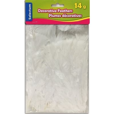 Plumes décoratives BLANCHE 14g / pqt Plumes décoratives BLANCHE 14g / pqt