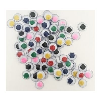 Yeux mobiles couleurs 10mm - 50 / Pqt Yeux mobiles couleurs 10mm - 50 / Pqt