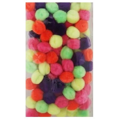 Pompons FLUO couleurs assorties 1 / 4" (6mm) 100 / pqt Pompons FLUO couleurs assorties 1 / 4" (6mm) 100 / pqt