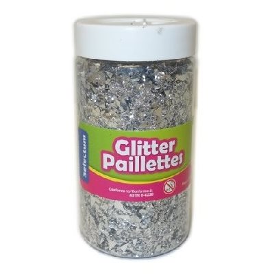 Paillettes en particules ARGENT Salière 112g Économique Paillettes en particules ARGENT Salière 112g Économique