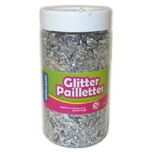 Paillettes en particules ARGENT Salière 112g Économique