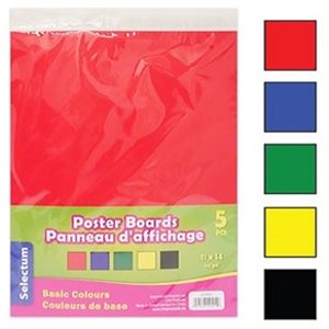 Carton Bristol 11X14" COULEURS PRIMAIRES :: (5 / Pqt)