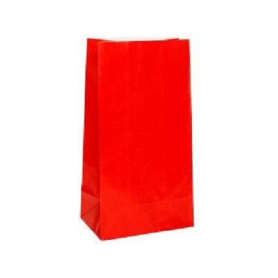 Sacs de papier couleur ROUGE - 12 / Pqt Sacs de papier couleur ROUGE - 12 / Pqt