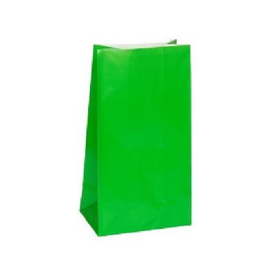 Sacs de papier couleur VERT - 12 / Pqt Sacs de papier couleur VERT - 12 / Pqt