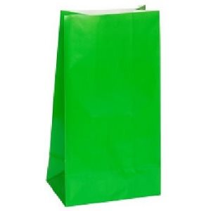 Sacs de papier couleur VERT - 12 / Pqt