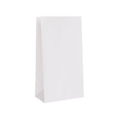 Sacs de papier couleur BLANC - 12 / Pqt
