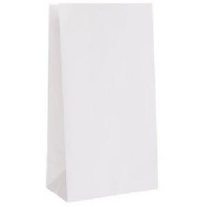 Sacs de papier couleur BLANC - 12 / Pqt