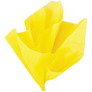 Papier de soie 20"X26" JAUNE 10 / Pqt