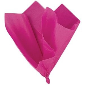 Papier de soie 20"X26" ROSE VIF 10 / Pqt