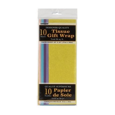 Papier de soie 20"X26" ASSORTIES PASTELS 10 / Pqt
