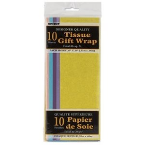Papier de soie 20"X26" ASSORTIES PASTELS 10 / Pqt