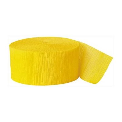 Papier Crêpe en rouleau JAUNE VIF 81' X 1.75'' (25) 2 / pqt Papier Crêpe en rouleau JAUNE VIF 81' X 1.75'' (25) 2 / pqt