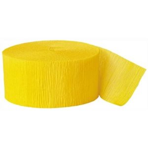 Papier Crêpe en rouleau JAUNE VIF 81' X 1.75'' (25) 2 / pqt