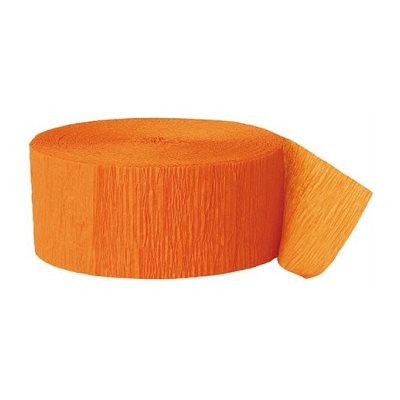 Papier Crêpe en rouleau ORANGE 1 3 / 4"X81 pieds Papier Crêpe en rouleau ORANGE 1 3 / 4"X81 pieds