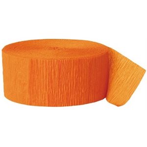 Papier Crêpe en rouleau ORANGE 1 3 / 4"X81 pieds