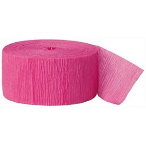 Papier Crêpe en rouleau ROSE VIF 81' X 1.75'' (25) 2 / pqt