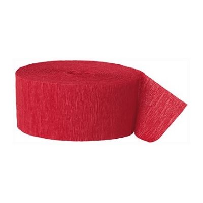 Papier Crêpe en rouleau ROUGE 81' X 1.75'' (25) 2 / pqt Papier Crêpe en rouleau ROUGE 81' X 1.75'' (25) 2 / pqt