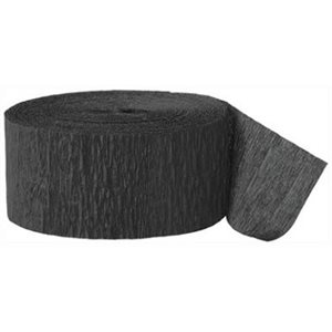 Papier Crêpe en rouleau NOIR 81' X 1.75'' (25M) 2 / pqt